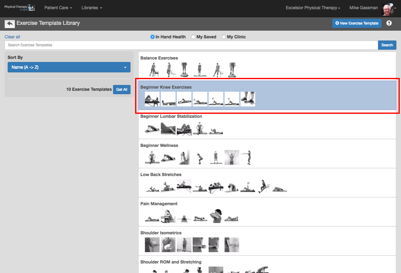Exercise Templates: Editing In Hand Health Exercise Templates: Editing In Hand Health